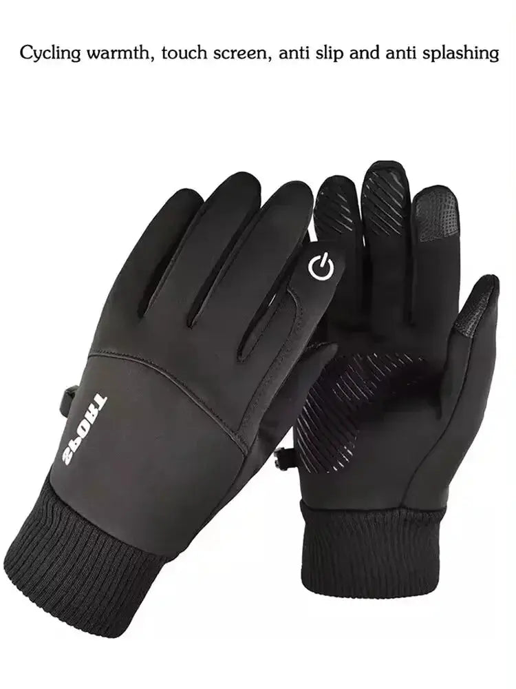 Winter Skiing Warm Gloves For Men Waterproof Outdoor Cycling
