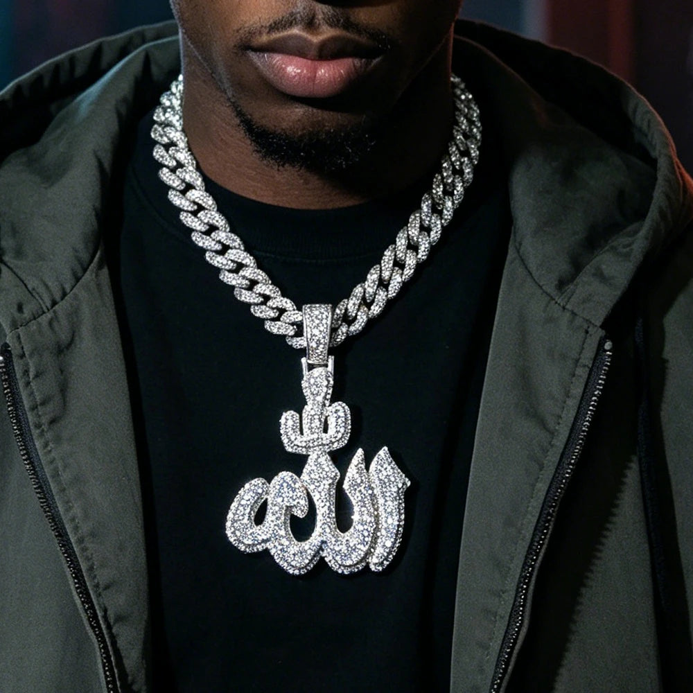Sparkling Iced Out Allah Arabic