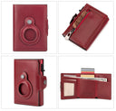 Anti-Scan Magnet Credit Card Holder Wallet Genuine Leather
