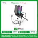 A6V USB Gaming Microphone With Pop Filter And Shock Mount