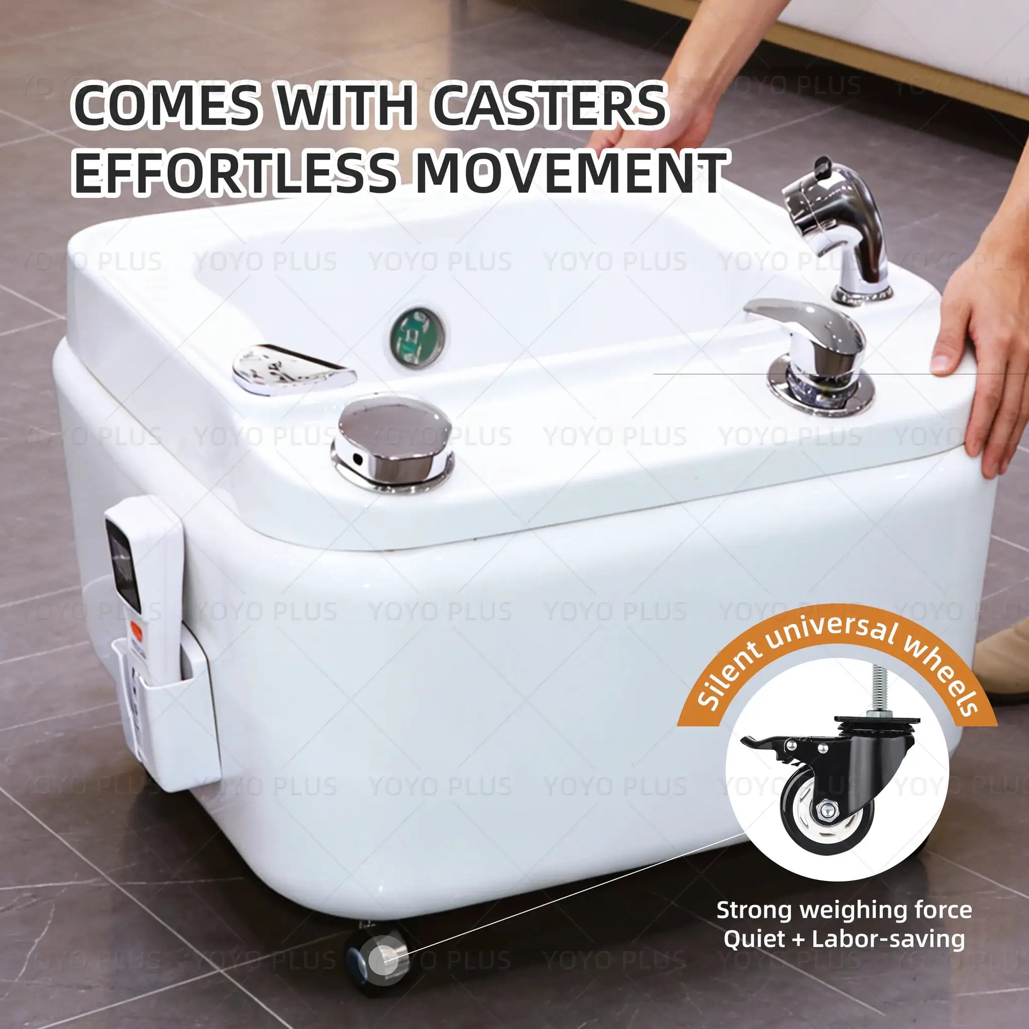 Foot Basin Constant Temperature Heating Massage Footbath with One-Button Drainage Timing Deep Clean Foot Bath for Salon