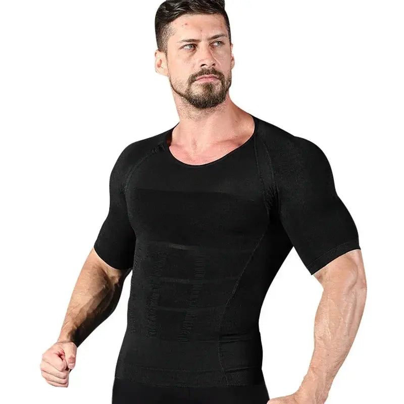 Men Slimming Shapewear Body Shaper Modeling T Shirt Vest