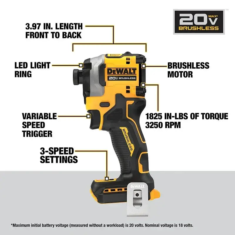 DeWalt DCF850 20V Cordless Impact Driver for Professionals