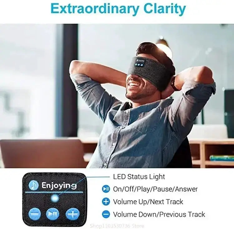 Bluetooth Sleeping Headphones With Sports Headband Ear Mask