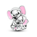 Charm Beads Sterling Silver Pink
