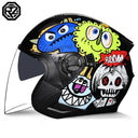 ORZ-705 Latest High Quality Motorcycle Helmet Half Covering Dual Lens Cascos para Motos Male Female Couple Capacetes de Moto
