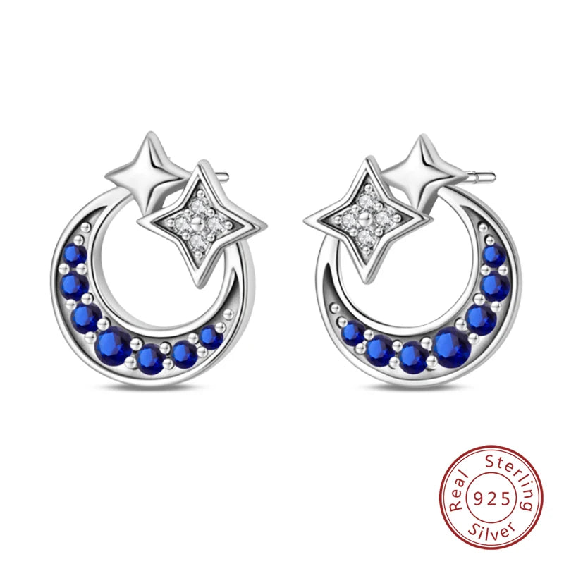 Sterling Silver Double Circle Earrings