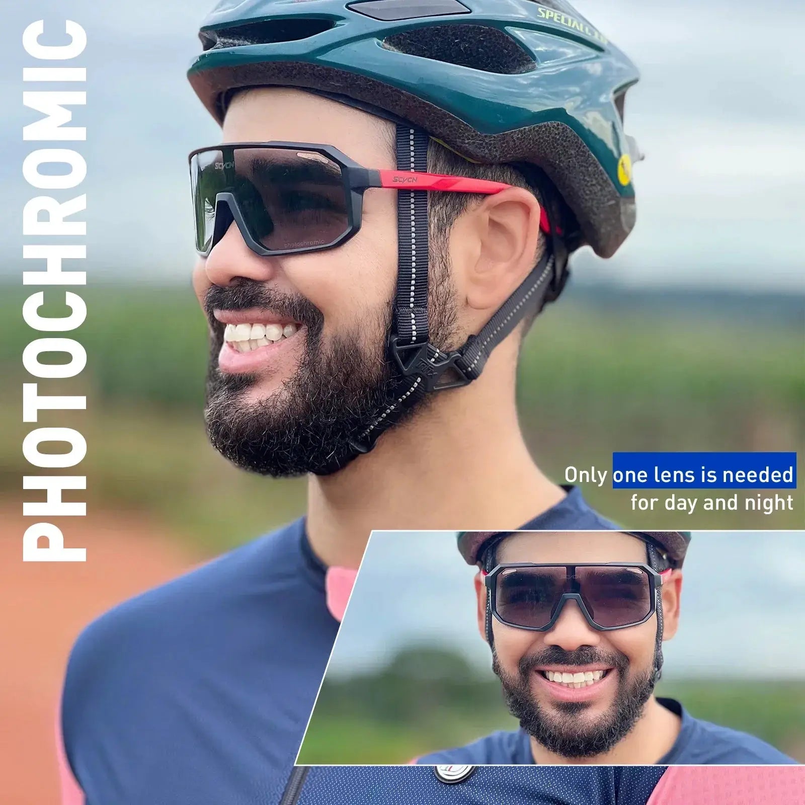 SCVCN Hot MTB Cycling Glasses UV400 Goggles For Men Women