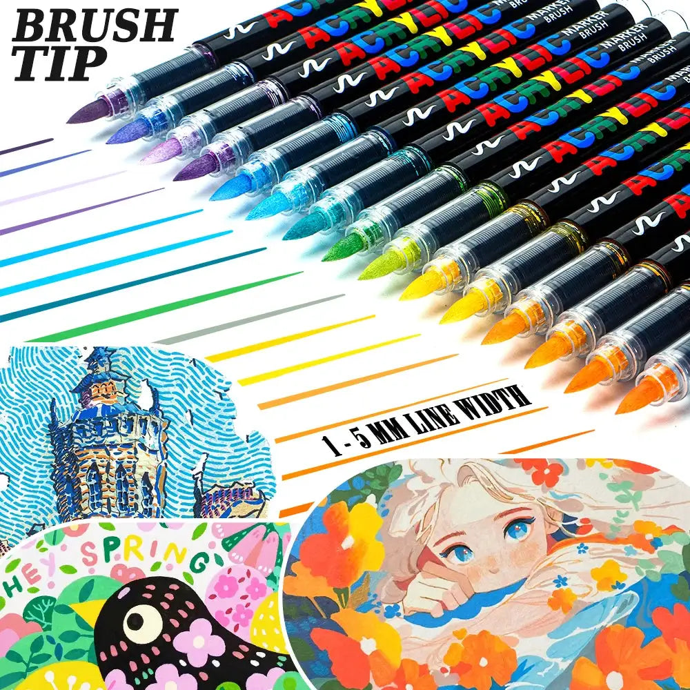 Acrylic Brush Marker Set — product view 7