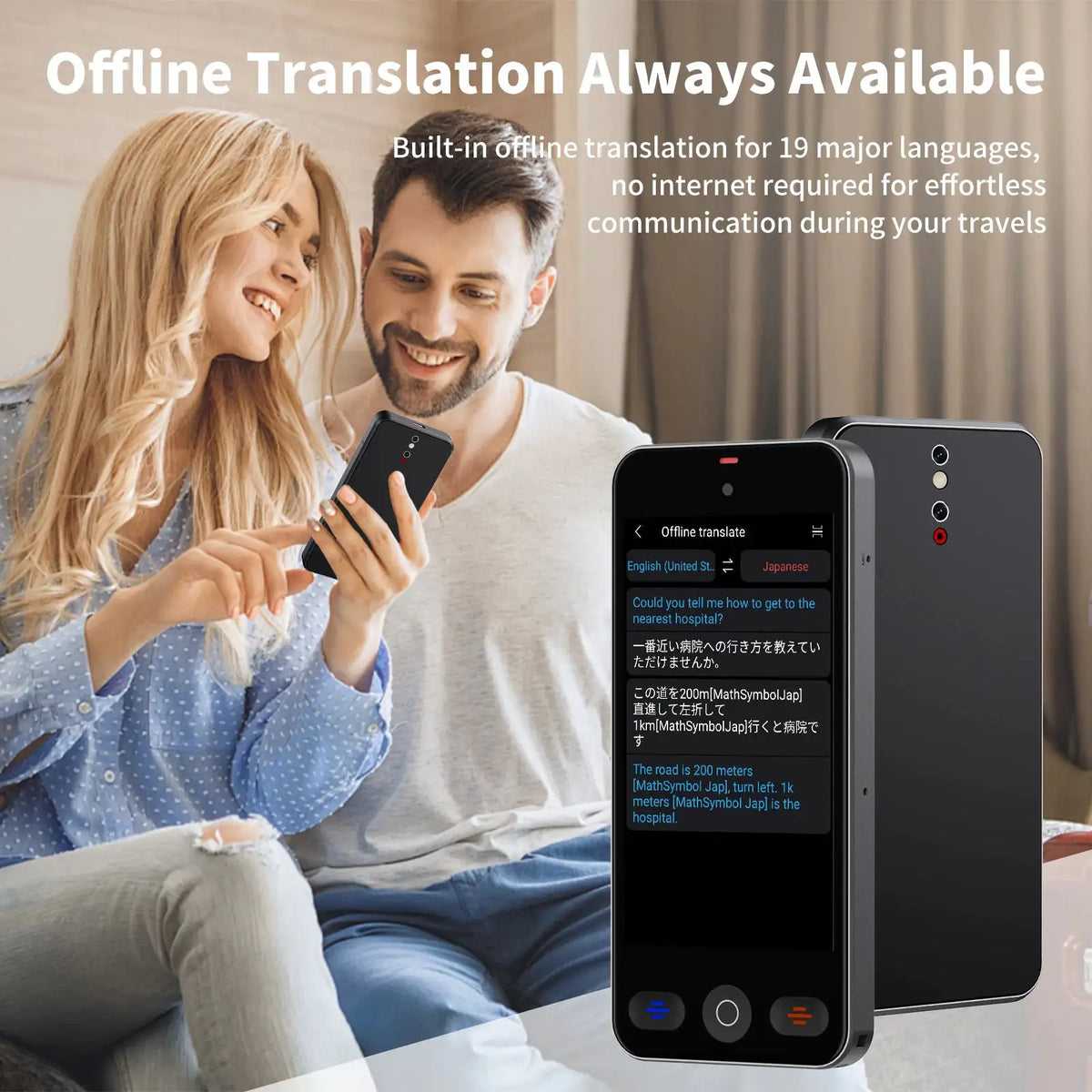 Language Translator Device with 148 Languages Voice Portable Ai Translating Offline Translation Support Voice Video Recording