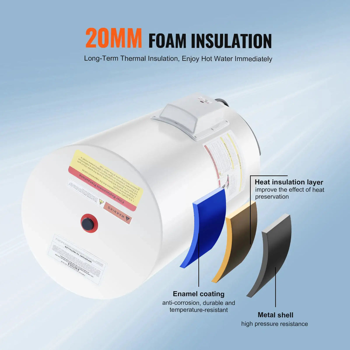SucceBuy Electric Water Heater Tank Instant Hot Water Heater — product view 3