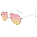 Unisex Gradient Mirror Pilot Sunglasses with UV400 Protection