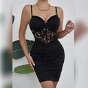 Bold Lace Mesh Dress for Night Out Glam