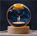 Luminous Crystal Ball LED Night Light Saturn Lamp