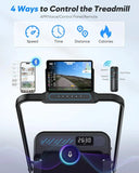 3HP Quiet Compact Walking Pad Treadmill Handle Bar Incline App