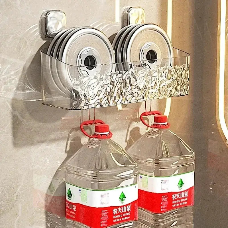 Bathroom Shelf Organizer Adhesive Wall Mount For Shampoo Gel
