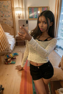 Comfy Wave Point Polka Dot Long Sleeves Shirt Stylish Commute