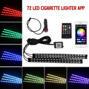 RGB Car Foot Ambient Lights USB Powered With Voice Control And Remote