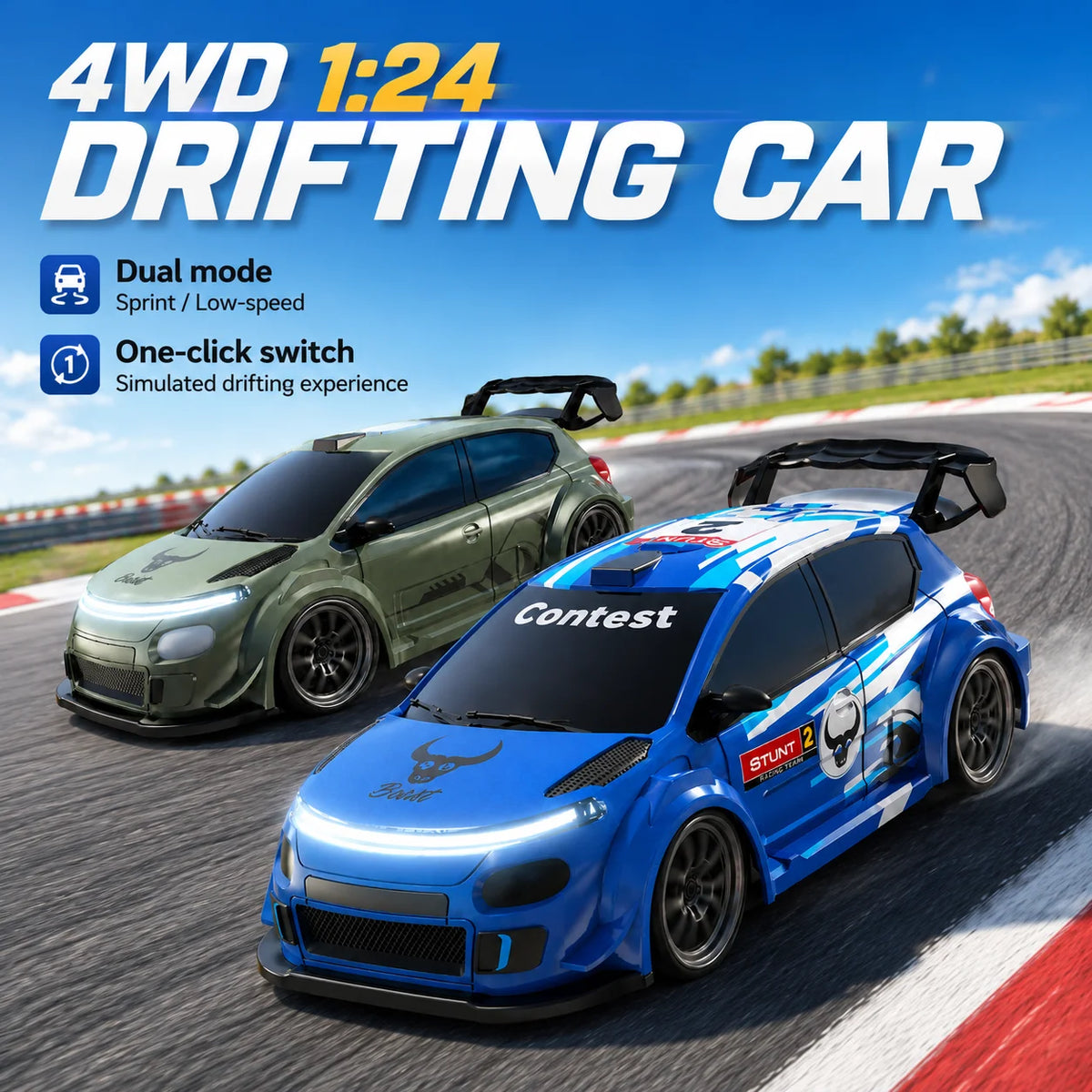 ZNLYRION : Scale RC Drift Car With Replaceable Racing Drift Tires — product view 8