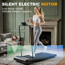 2.5HP Quiet Incline Walking Pad Treadmill With Remote LED Display