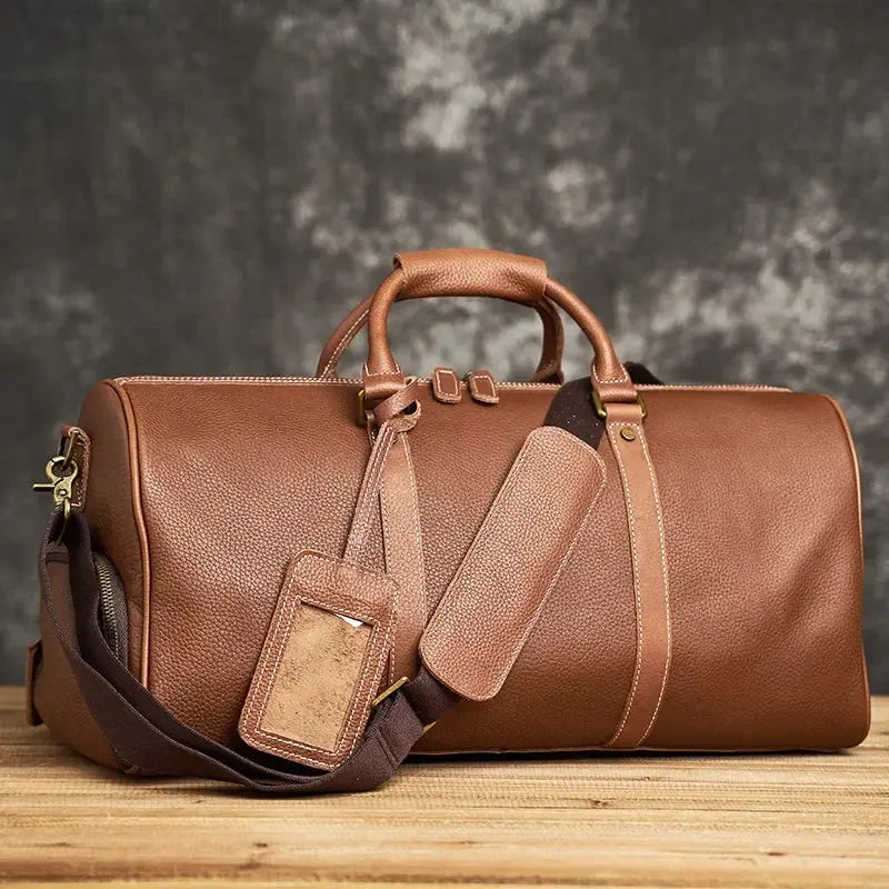 Vintage Mens Hand Luggage Bag Genuine Leather