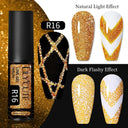 Sculpted Metal Gel Nail Polish Metallic Gold Silver Shine