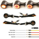 E Mark 3 In 1 LED Turn Signals Front Rear Brake Light 2 Pack Boost Visibility
