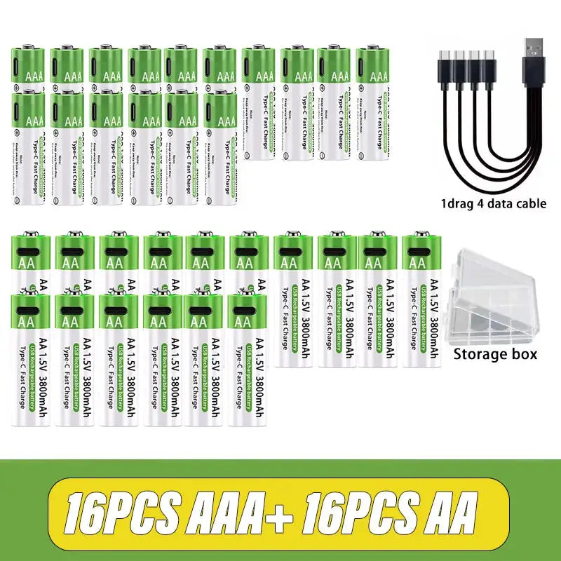 AA AAA Rechargeable Batteries - Capacity — product view 20