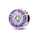Silver Plated Purple Charm Flower