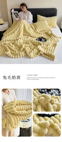 Cozy Warm Throw Blanket for Sofa and Bed