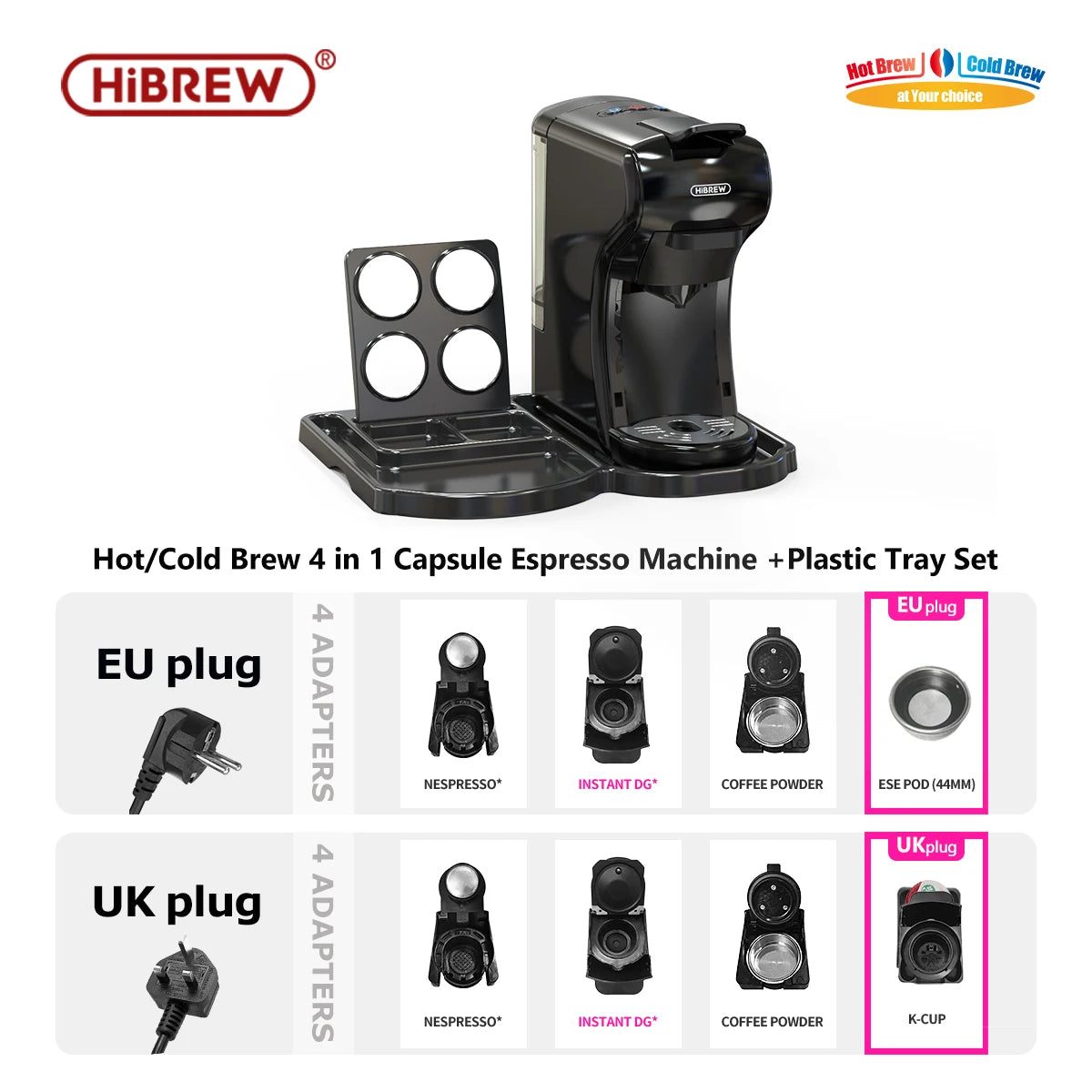 HiBREW Coffee Machine Hot & Cold Multiple Capsule Espresso — product view 8