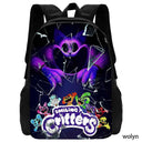 3 Pcs Set Smiling Anime Critters School Bags for Kids
