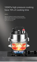 0.8-2L Outdoor Small Pressure Cooker Camping 304 Stainless Steel
