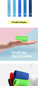 5-Piece Set of Elastic Resistance Bands for Strength Training