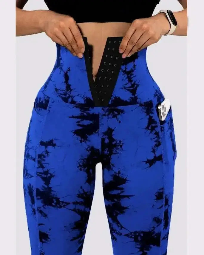 Tie Dye Leggings With Pockets For Women Activewear Pants