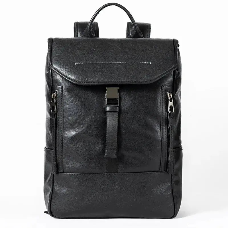 High Quality Genuine Leather Men Backpack Fashion Design Travel Bag Large Capacity School Backpack 15.6 Inch Laptop Bags Leather