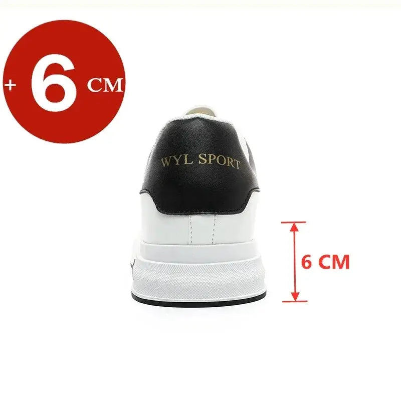 Casual Lift Sneakers For Men Elevator Shoes 6cm Height