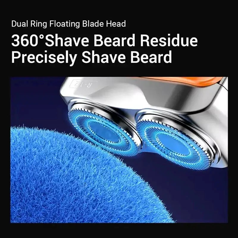 Mini Electric Smart Shaver Household Car Shaver Digital Display Dual Blade Rechargeable Shaver Powerful Beard Trimmer Tool