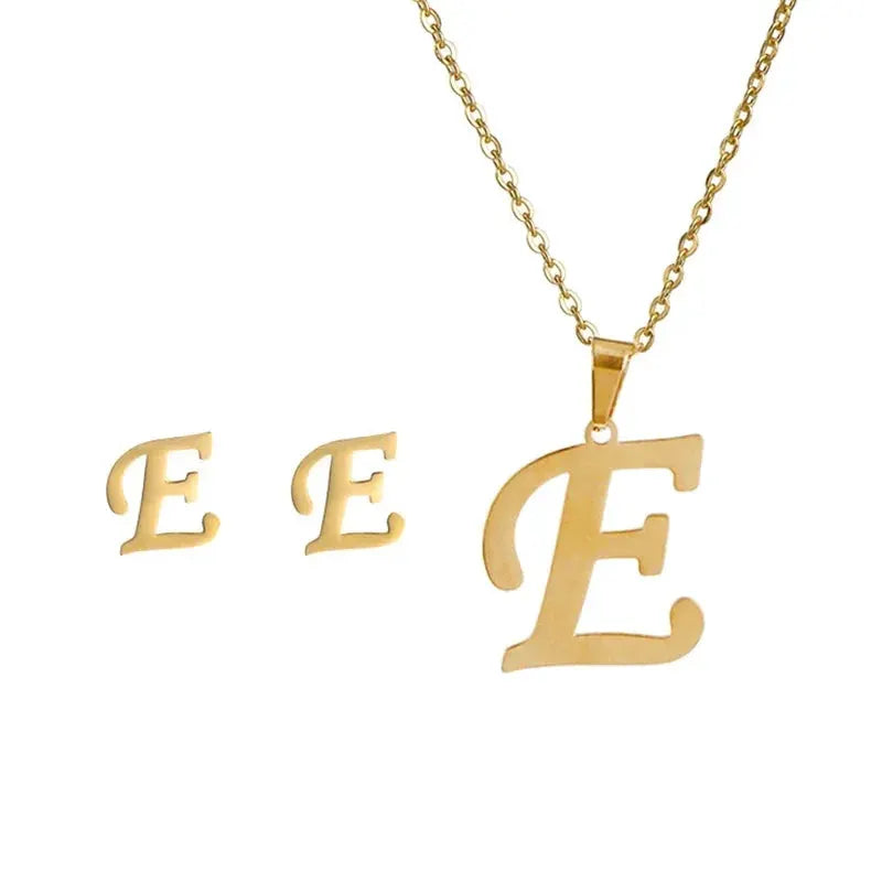 Custom Alphabet Necklace Set for Women — product view 18