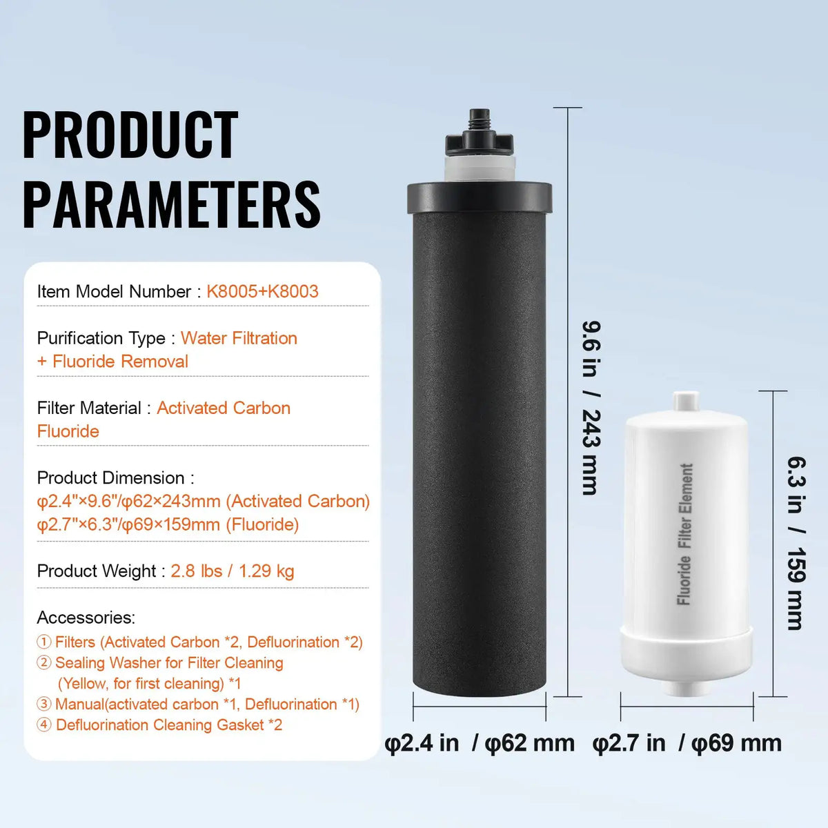 SucceBuy Water Filters Replacement Purification Elements — product view 9