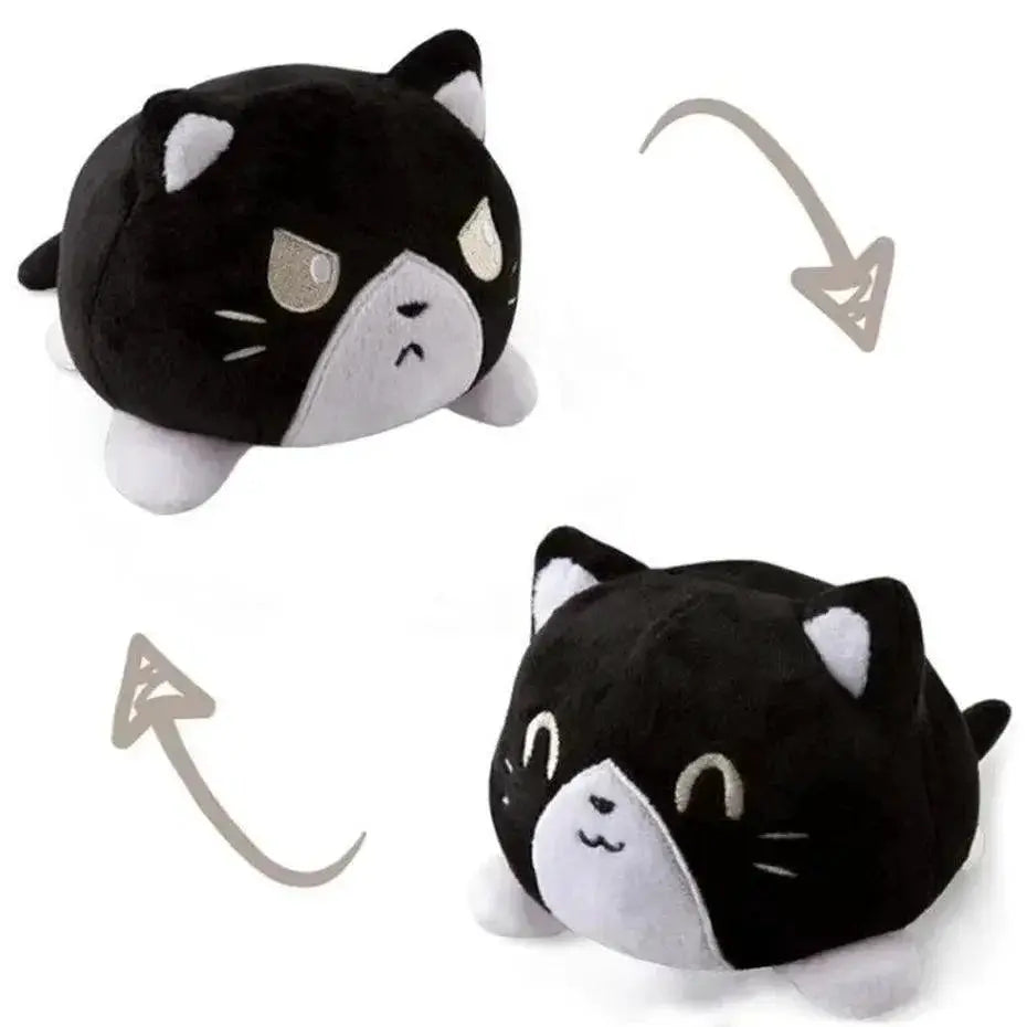 Double Sided Cat Plush Toy Soft Safe Kids Birthday Gift