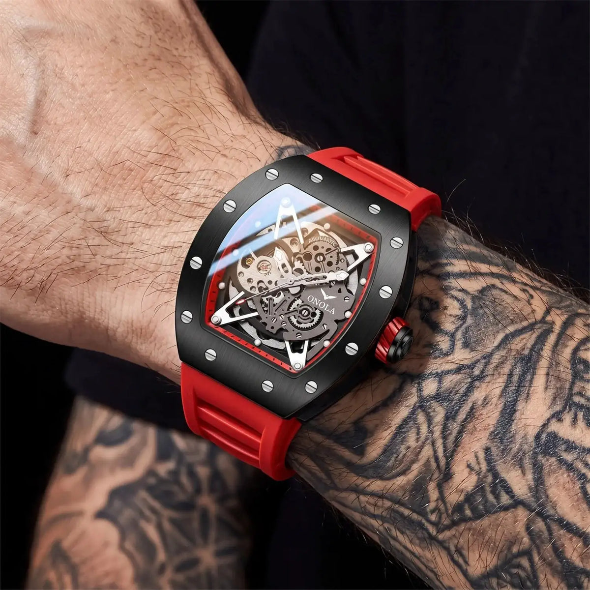 Onola Mens Skeleton Mechanical Watch — product image 6
