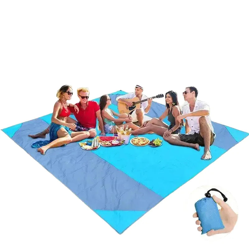 Sandproof Beach Blanket for Beach Days — BLUE