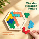 Wooden Hexagon Puzzle Toy Early