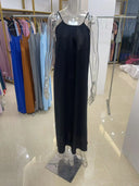 Women Strapless Backless Maxi Dress Sleepwear Loungewear Casual Loose Fit Summer