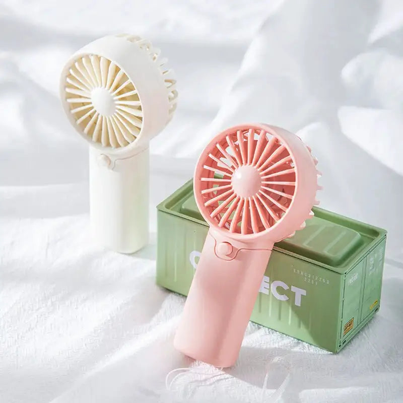 2026 Cute Mini Fan Portable Handheld Fan Lightweight Handy Fan Pocket Size Low Noise Small Electric Fan Student Gift Outdoor Fan