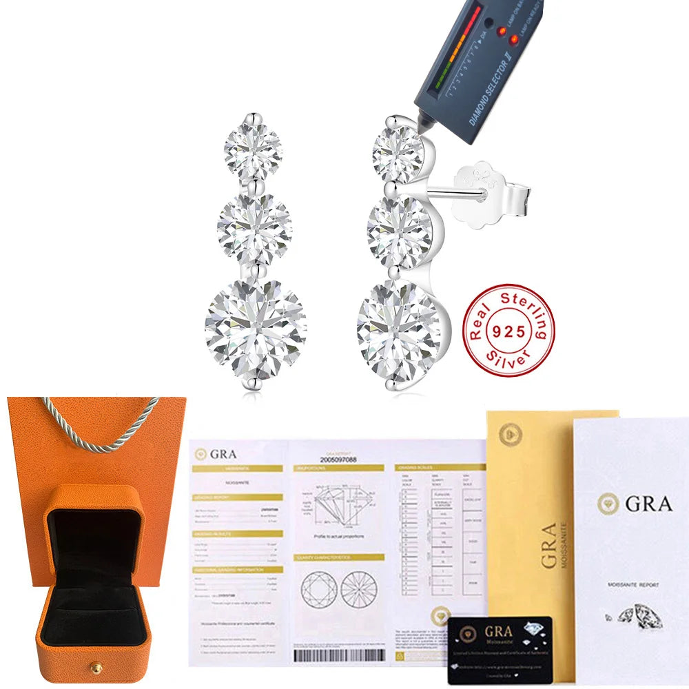 Moissanite Stud Earrings — product view 6
