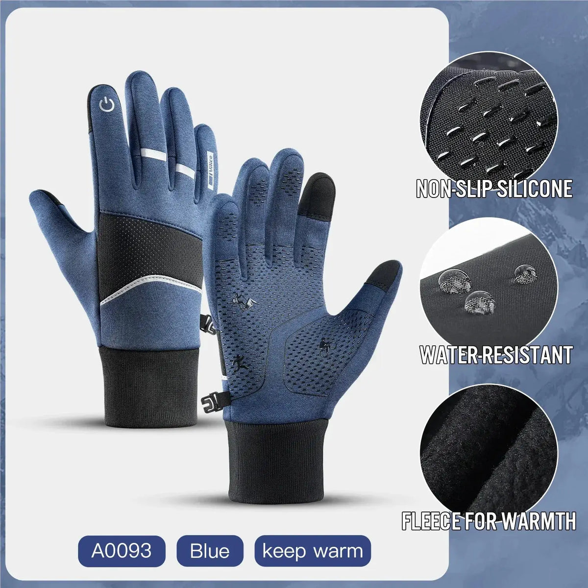 Warm Cycling Gloves for Winter Rides Edition AA — product view 9