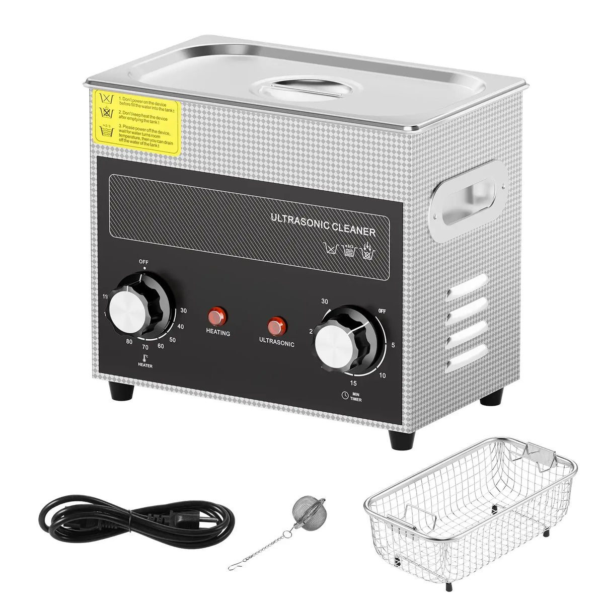 SucceBuy Knob Ultrasonic Cleaner with Heater & Timer for Lab — product view 1