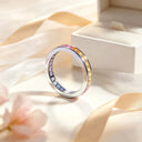 Fine Silver Moissanite Eternity Band